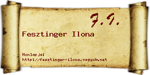 Fesztinger Ilona névjegykártya